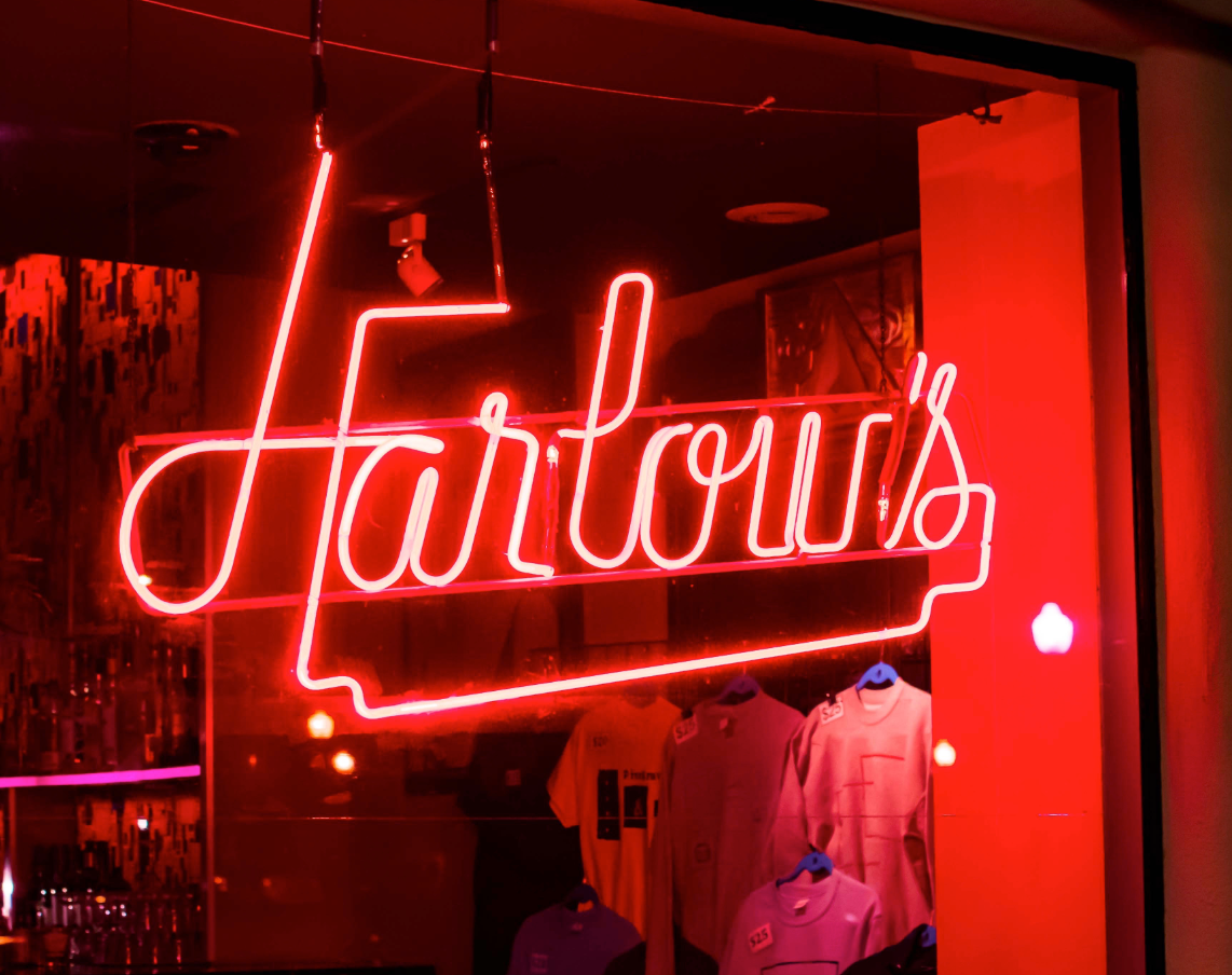 About Us 1 Harlow's Neon Sign